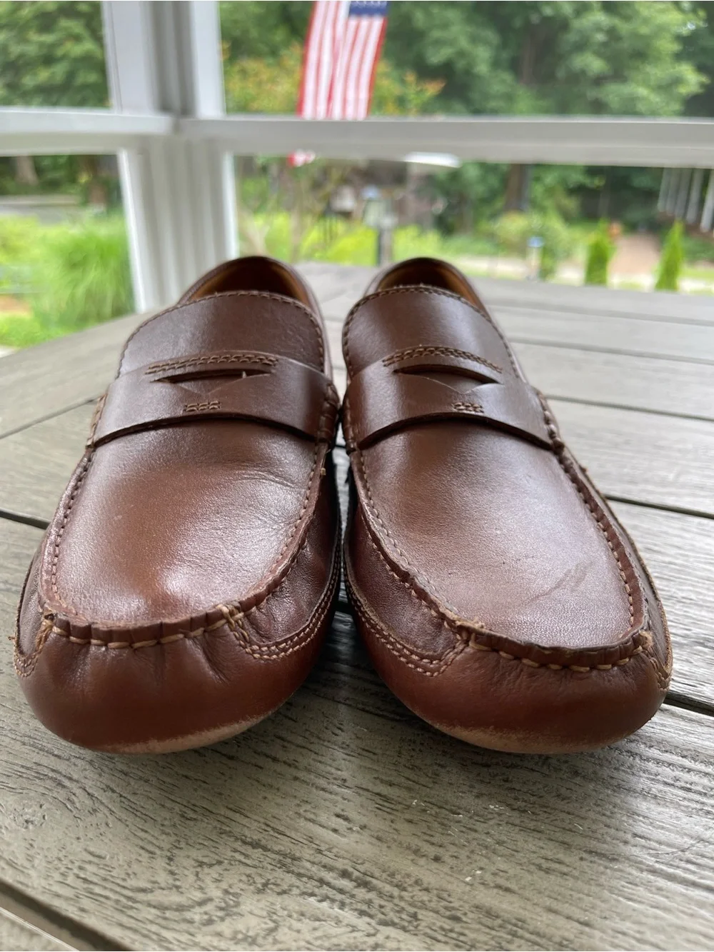 Clarks Men's Markman Way Extreme Comfort Brown Leather Driving Loafers Size 10